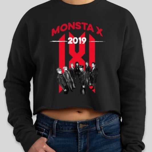 MONSTA X Crop Top Sweatshirt